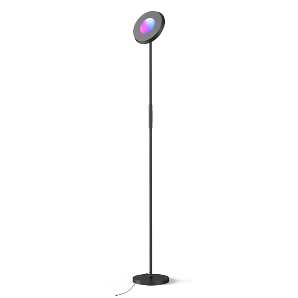 Round Floor Lamp With Direct/Indirect Lighting