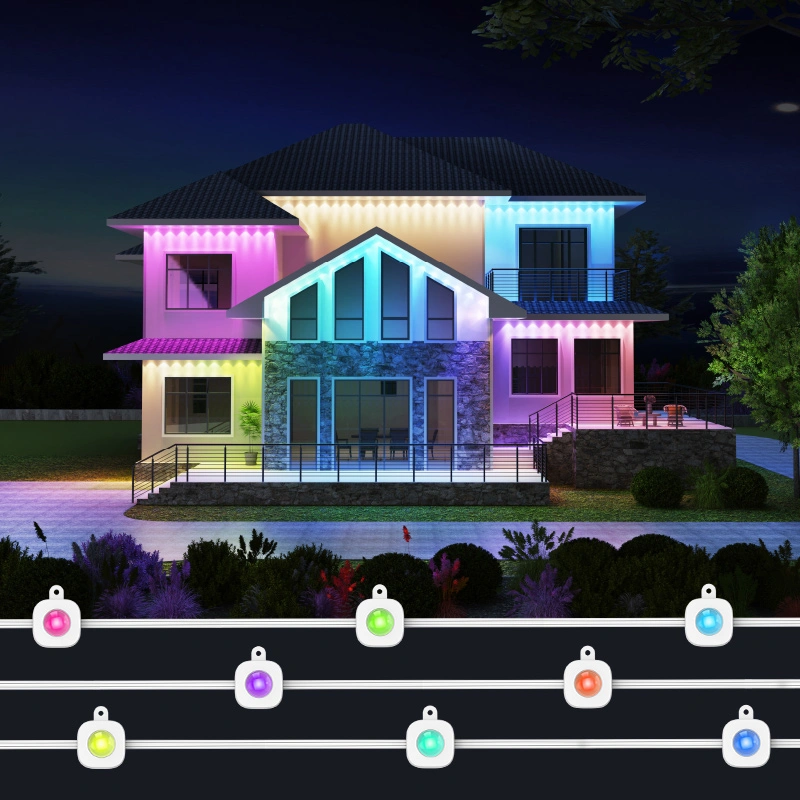 smart permanent outdoor string lights