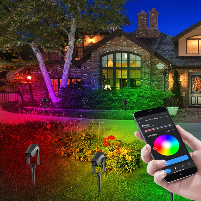 solar rgb landscape lights