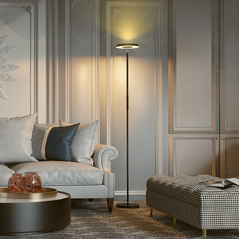 round floor lamp with direct indirect lighting2