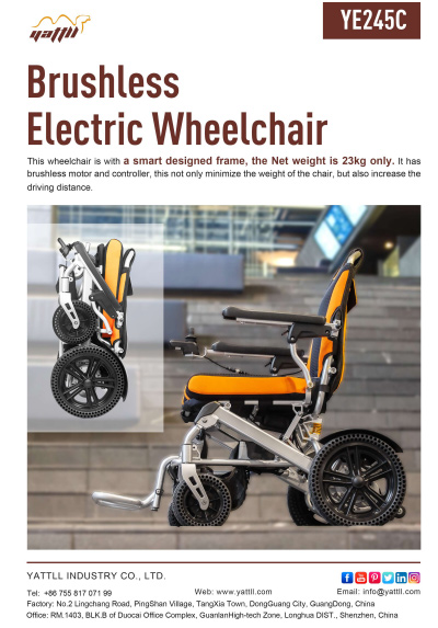 YE245C Brushless Lightweight Power Chair Brochure