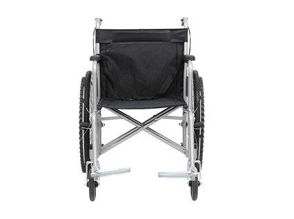 Складная ручная инвалидная коляска с 24-дюймовой пневматической проволочной шиной YM119