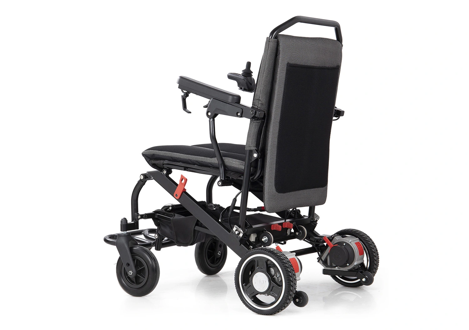 Ultra-Light Folding Electric Wheelchair  Equipped with Dual 180W Brushless Motors - Model YE145C-02.