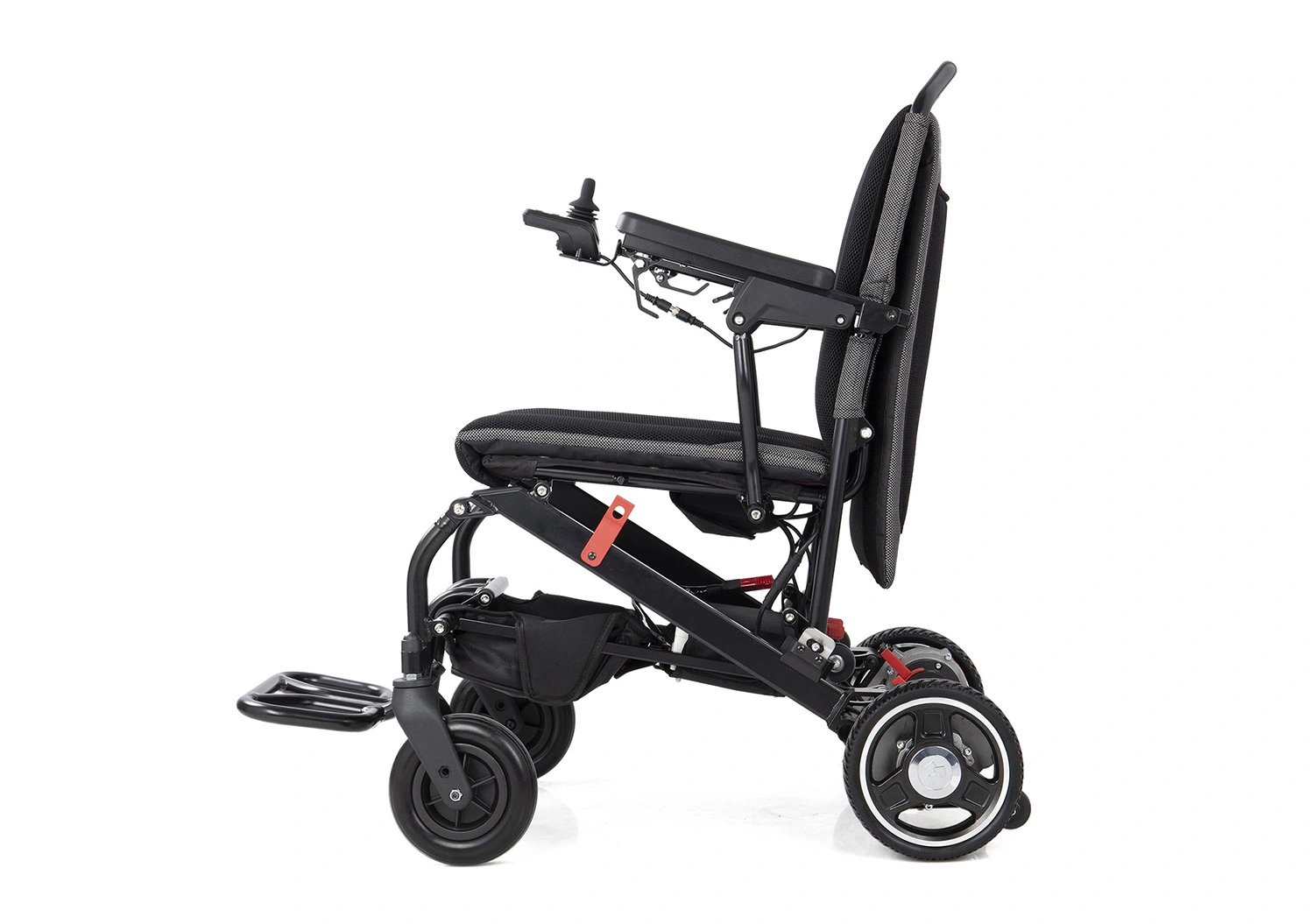 Ultra-Light Folding Electric Wheelchair  Equipped with Dual 180W Brushless Motors - Model YE145C-03.